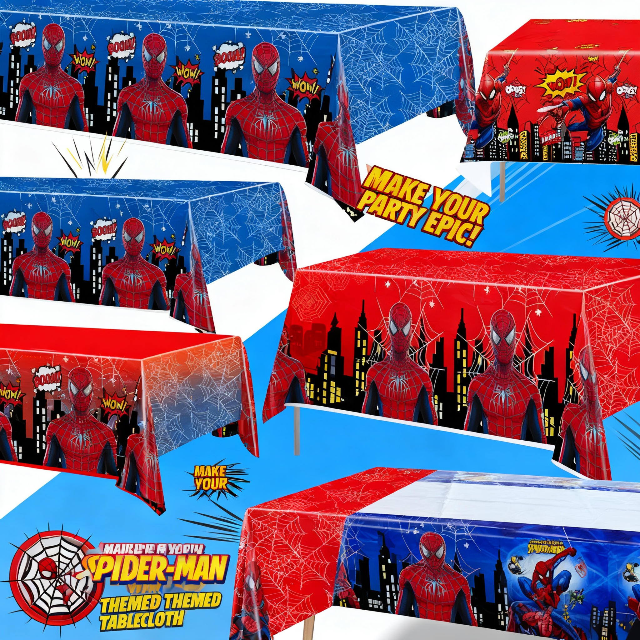 Event Supplies - Spiderman Birthday Party Supplies Tablecloth Spider