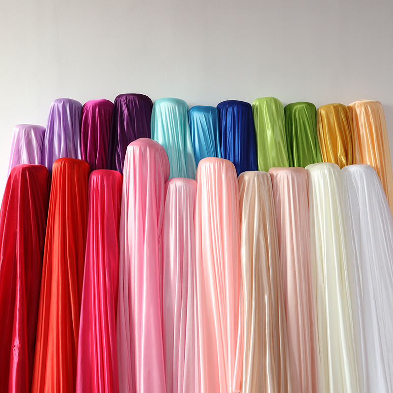 Event Party - Pearlescent Ice Silk Satin Fabric Stretch