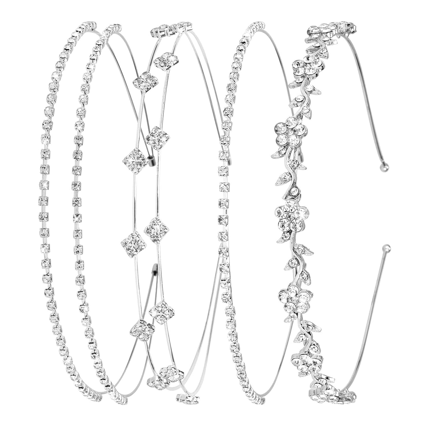 Event & Party Supply Photos - 4 Pcs Rhinestone Headband Set for