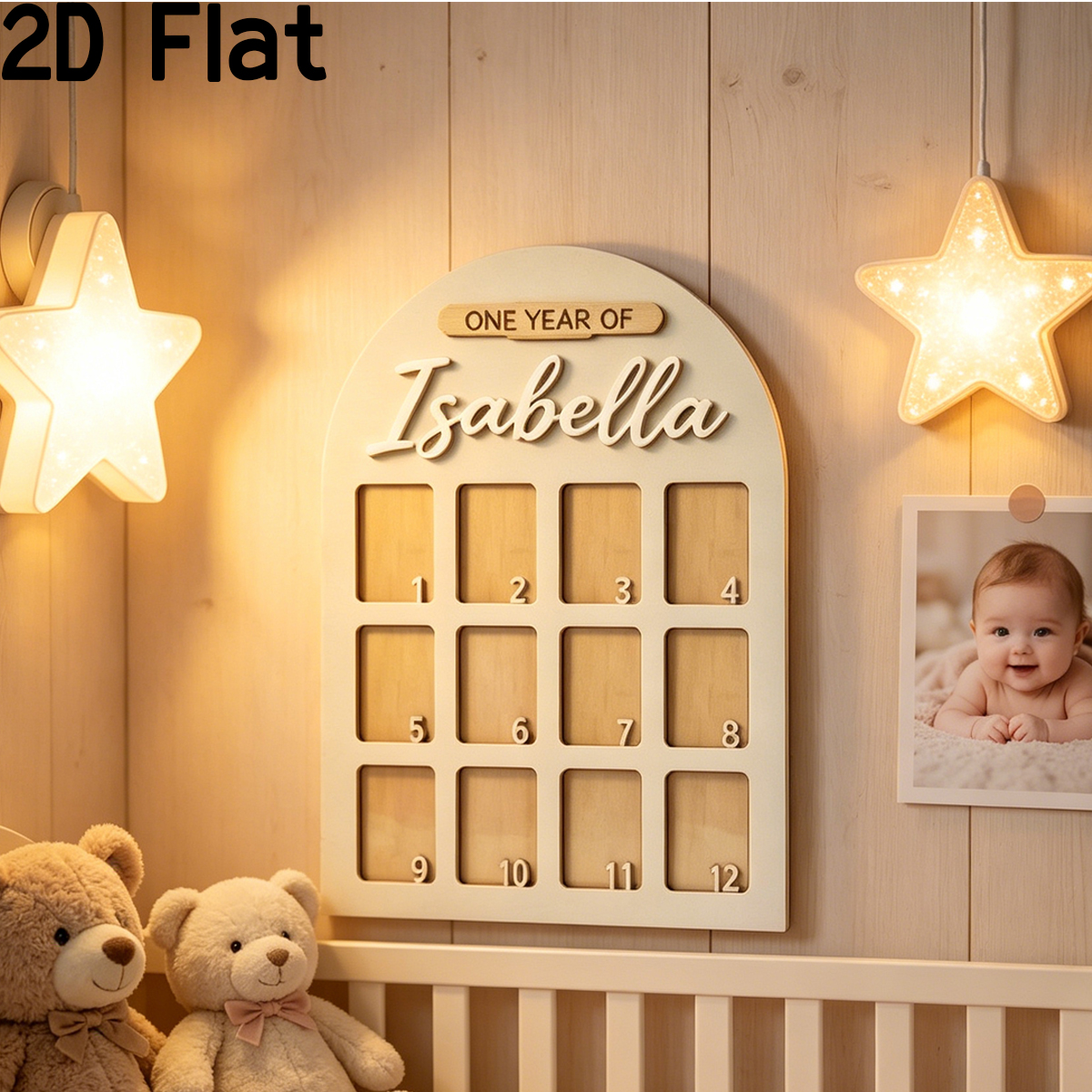Event Party - 1Pc Custom Photo Record Board Wooden