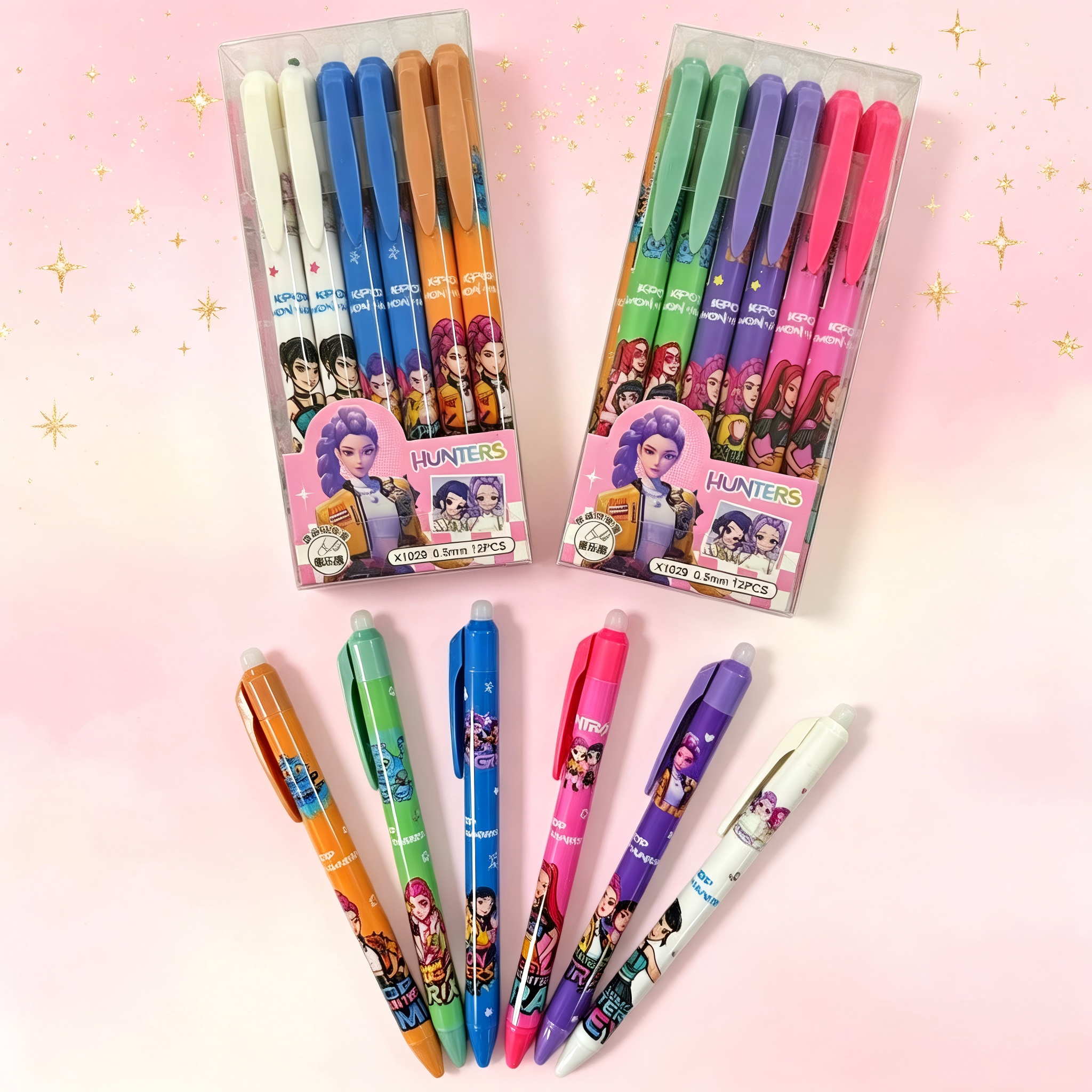 Event Supplies - Cartoon Erasable Gel Pens Cute Kpop