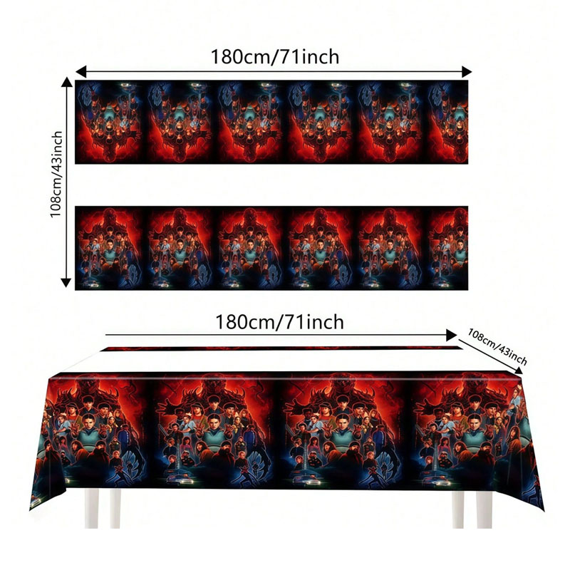 Movie Stranger Things Theme Di - Table Cloth Disposable のレビューと価格