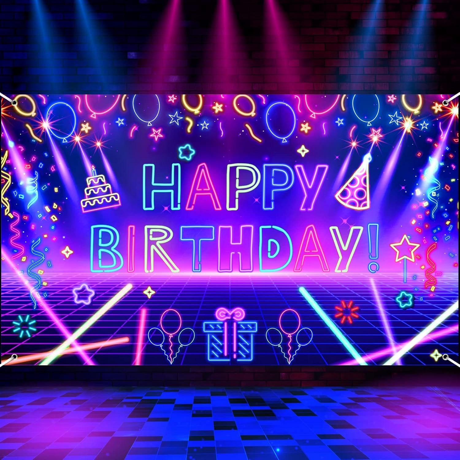 Photography Backdrop Glow Neon - Let'S Party Event Supply のレビューと価格