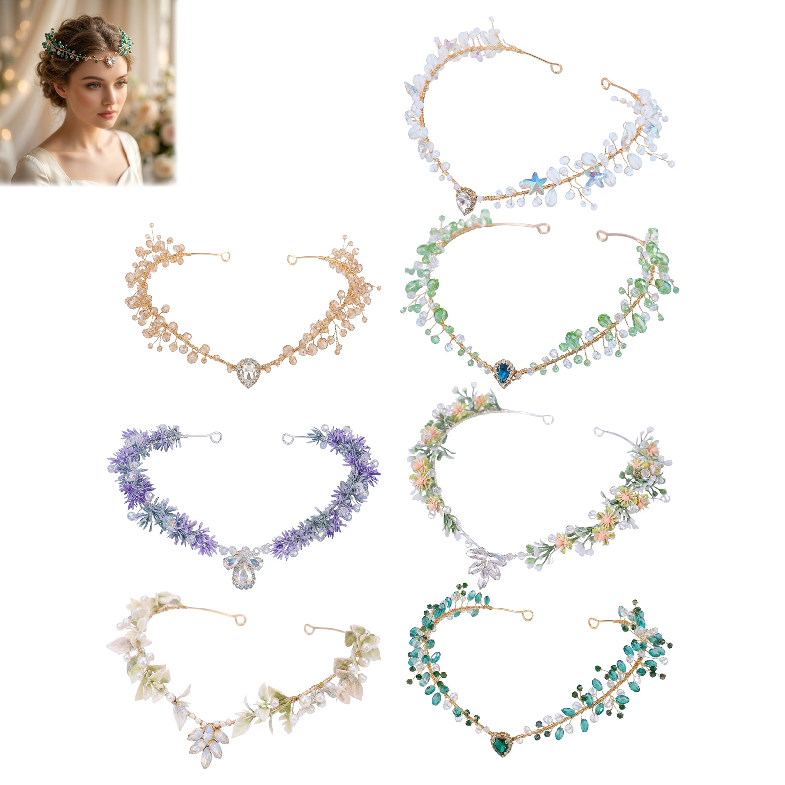 Bridal Hairband Triangular Cry - Event Party のレビューと価格