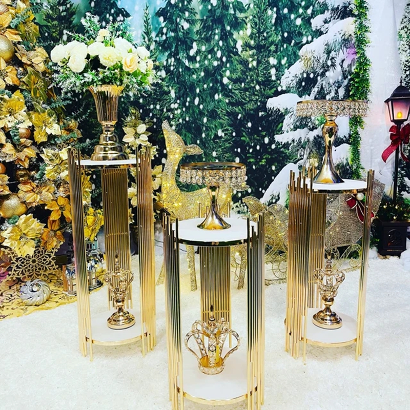 decoration gold metal walkway  - Dessert Table Backdrop のレビューと価格