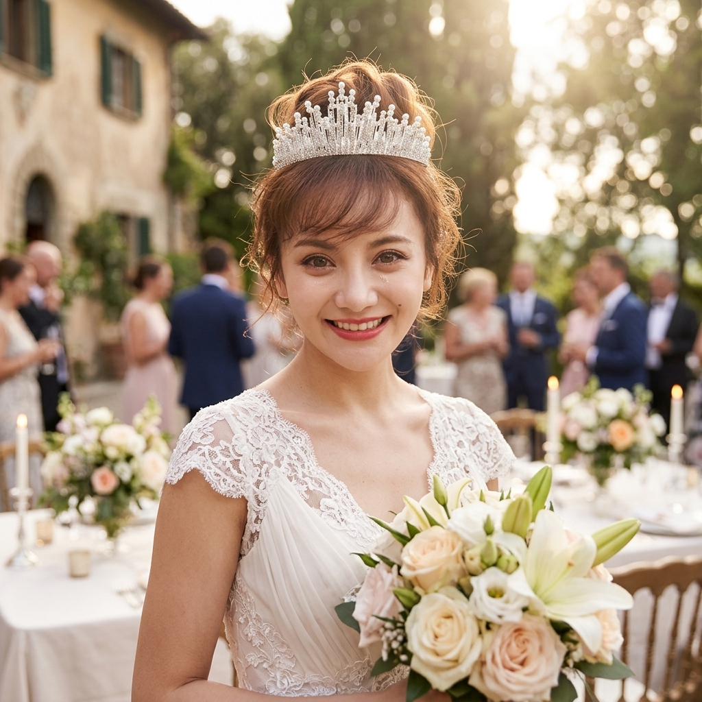 Bridal Pearl Crown Headpiece E - Event & Party Supply Photos のレビューと価格