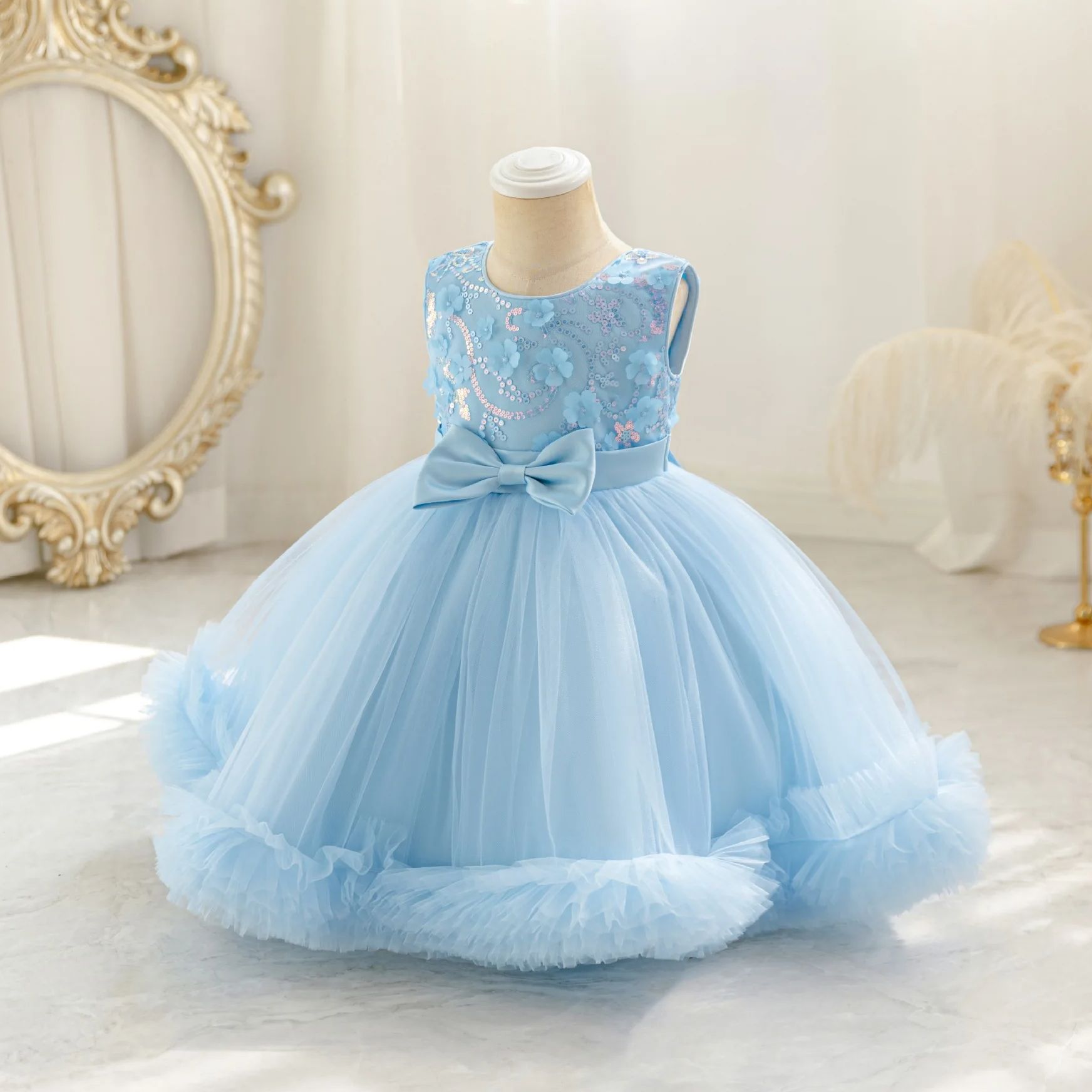 HETISO Tulle Puffy Flower Girl - Glitter Tablecloth のレビューと価格