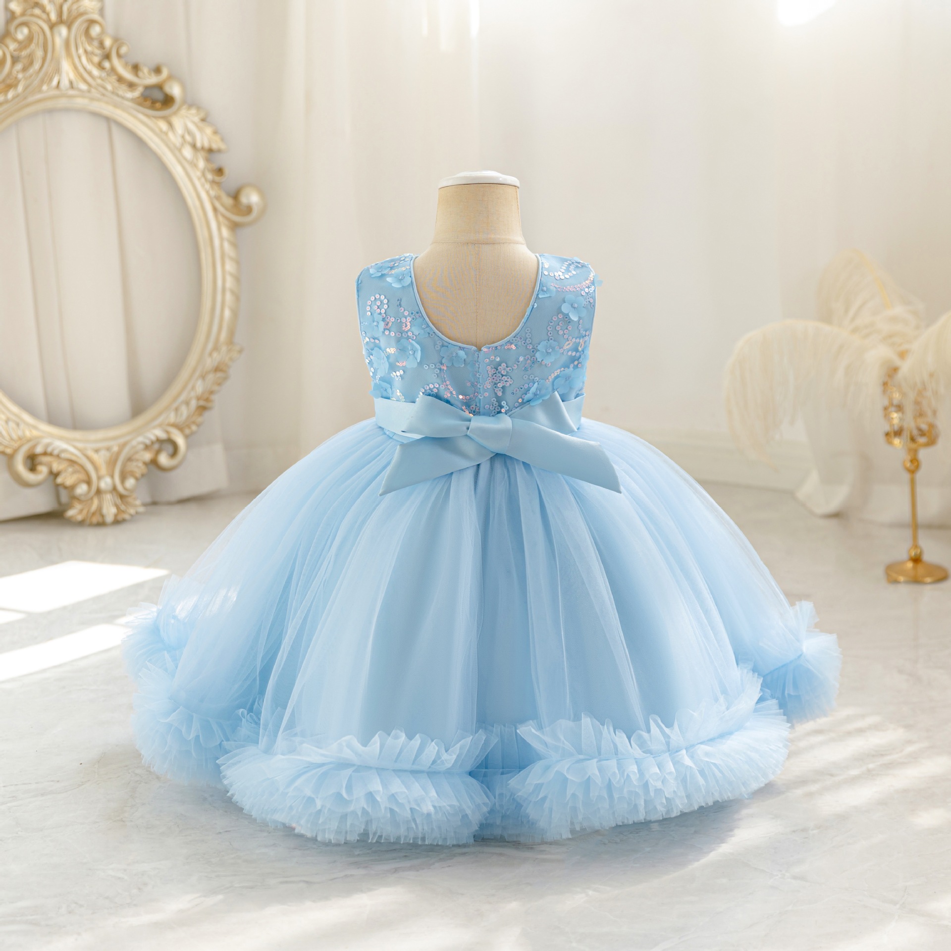 HETISO Tulle Puffy Flower Girl - Glitter Tablecloth のレビューと価格