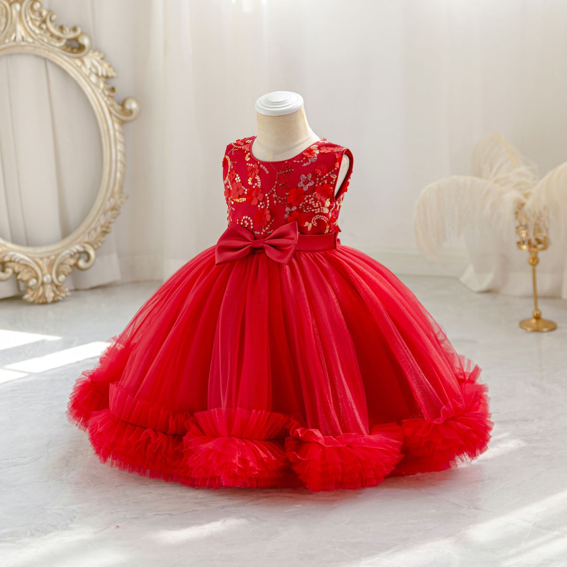 HETISO Tulle Puffy Flower Girl - Glitter Tablecloth のレビューと価格