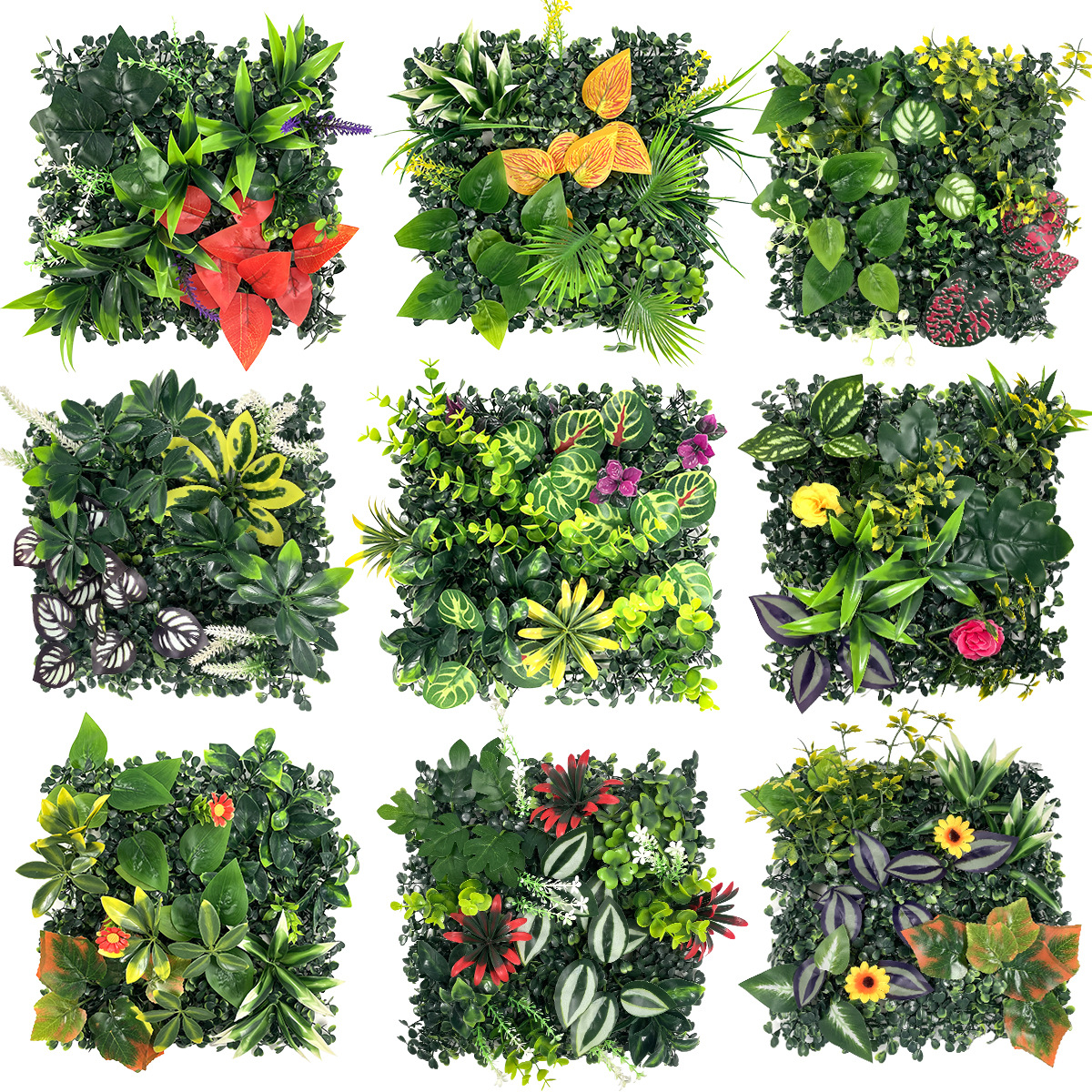 Artificial Plants Grass Wall P - Flower Wall Panel のレビューと価格