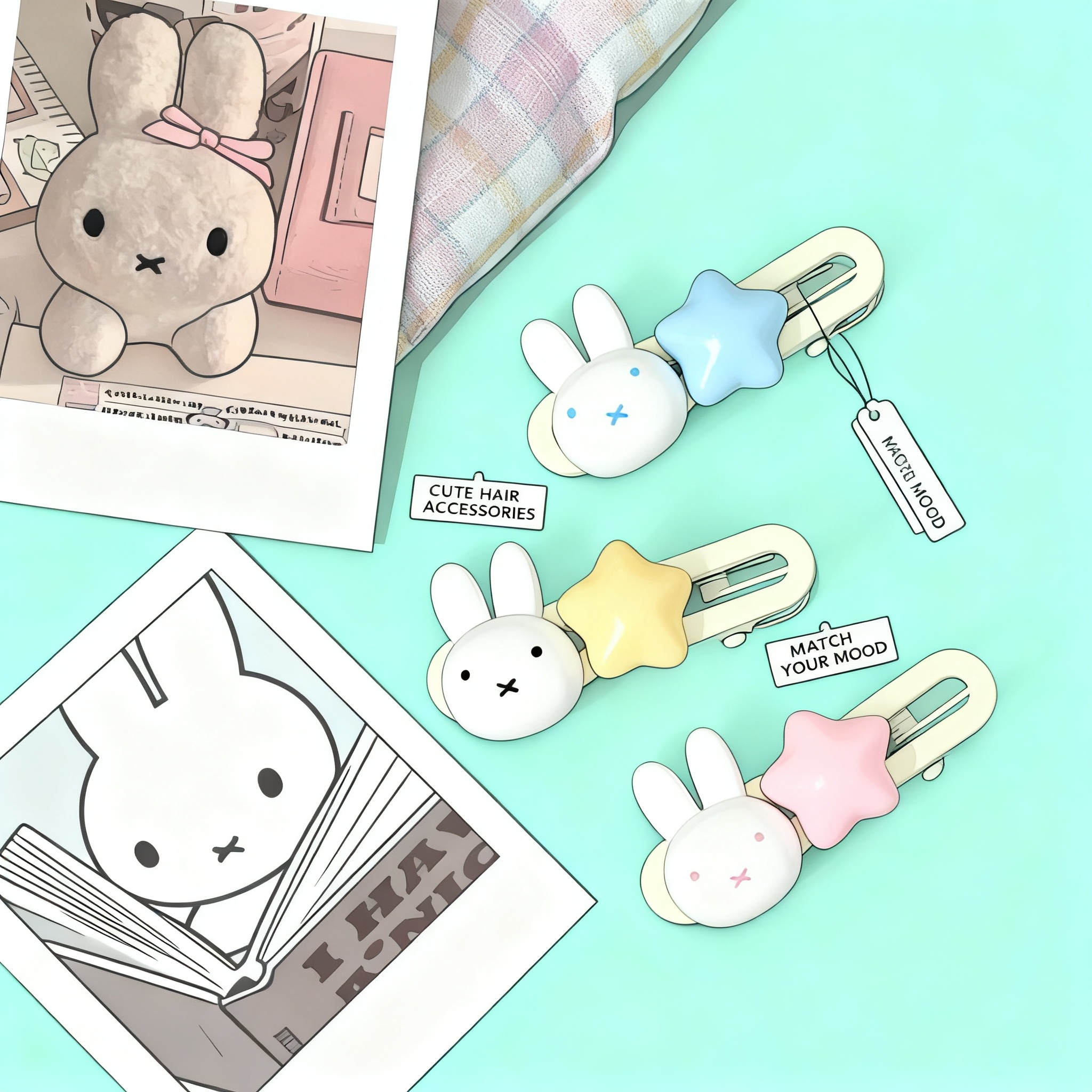 Miffy Star Hair Clip Kawaii Du - Event Supplies のレビューと価格