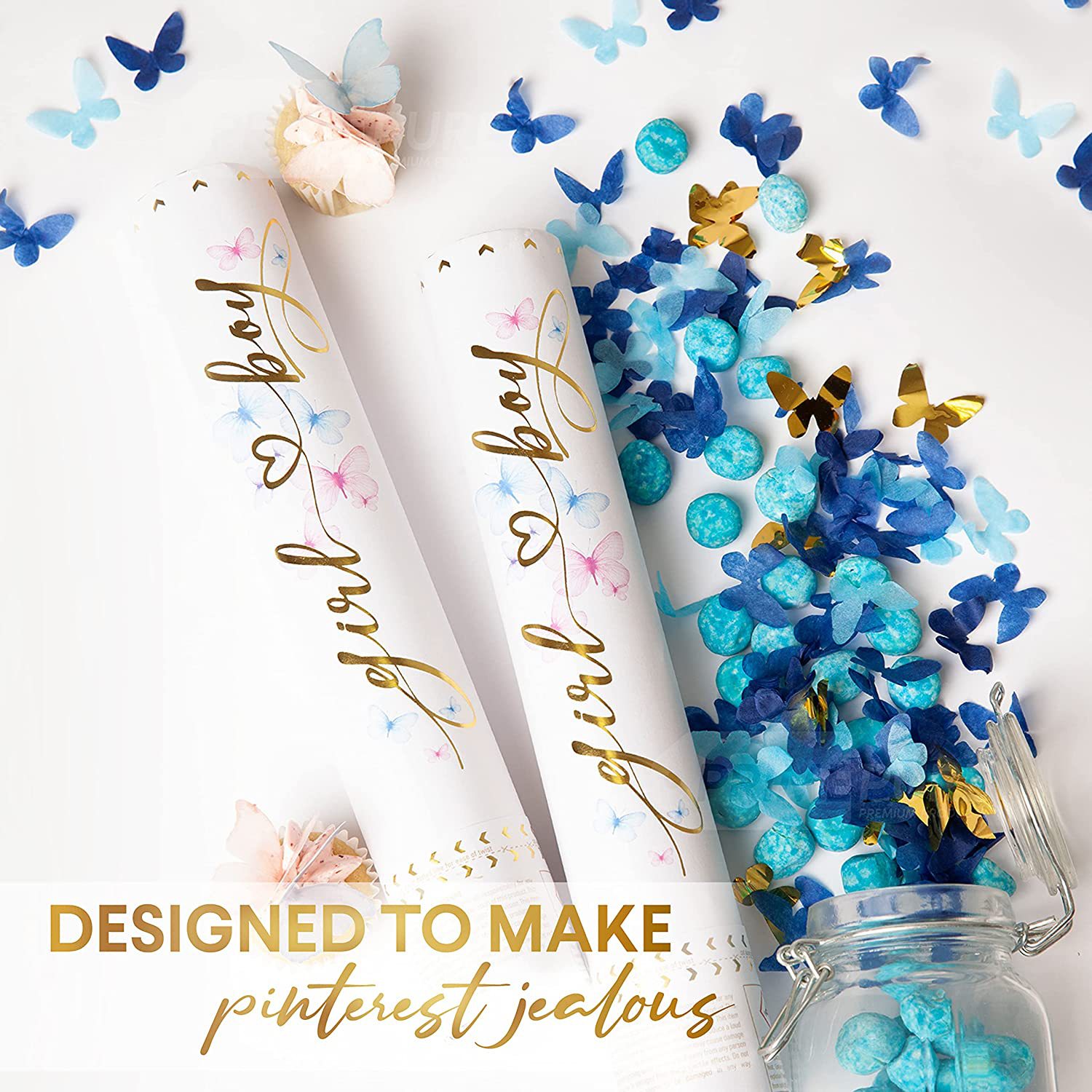 Gender reveal party confetti c - Confetti Cannon Tube のレビューと価格