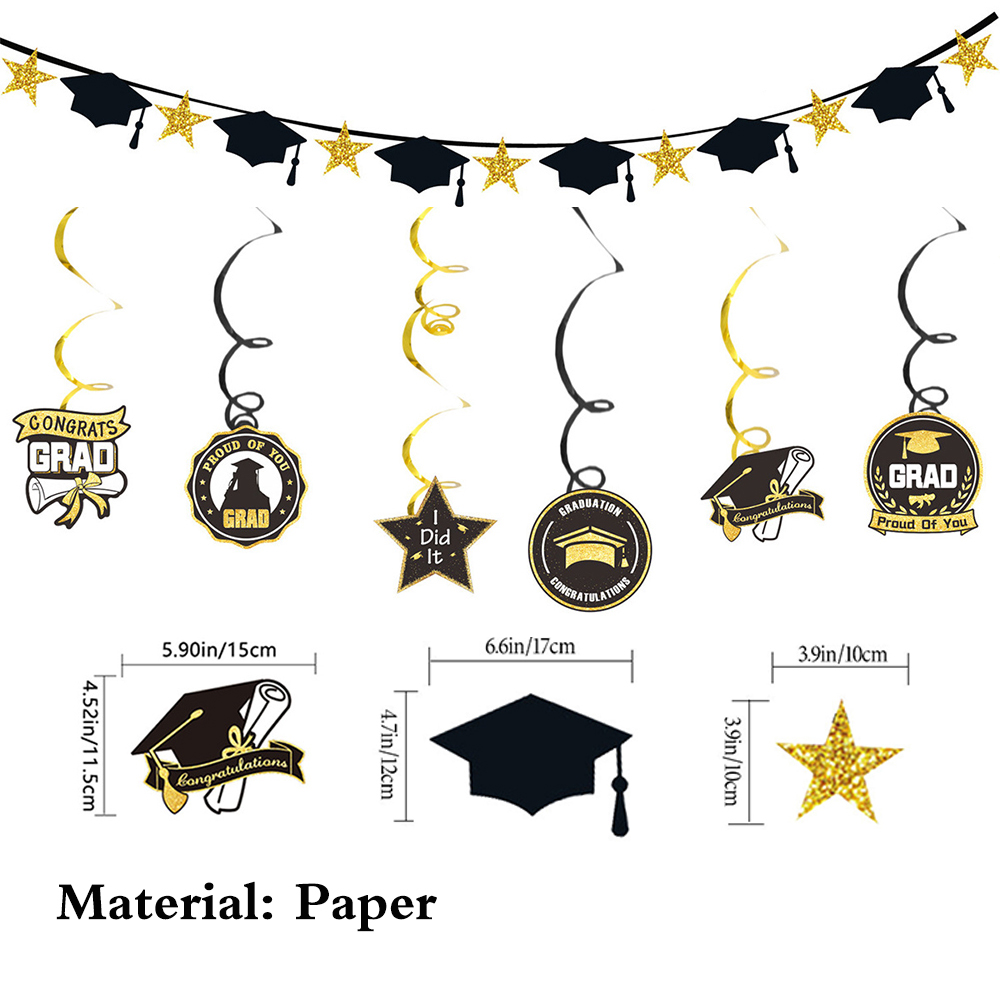 Graduation Party Decoration Se - Party Banner Gold のレビューと価格