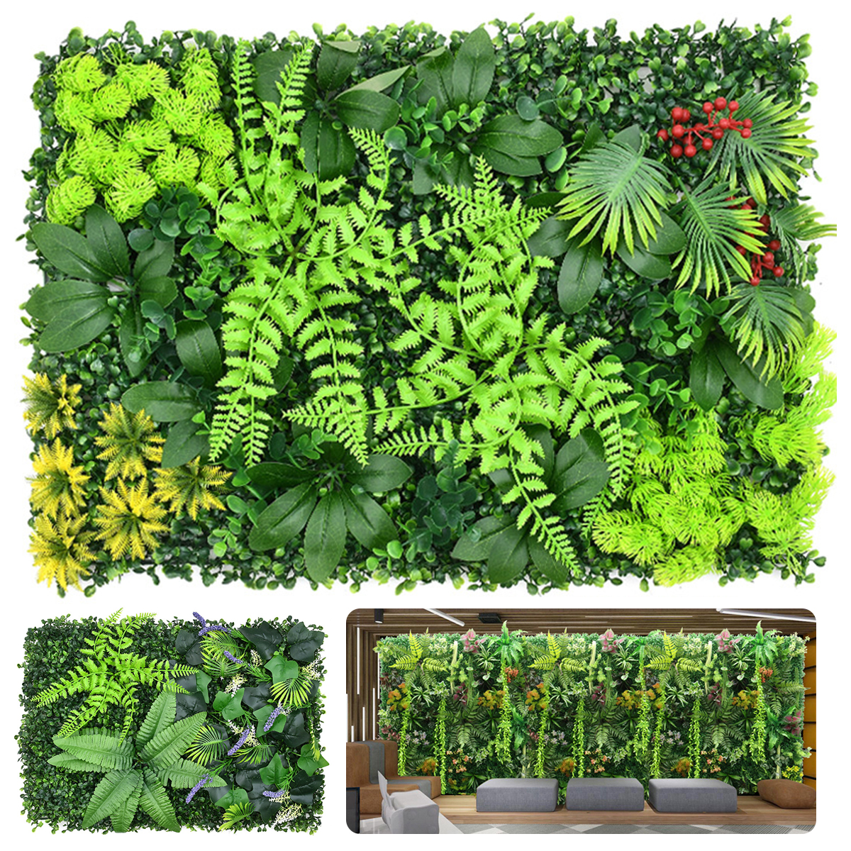 Artificial Plant Wall Plastic  - Flower Wall Panel のレビューと価格