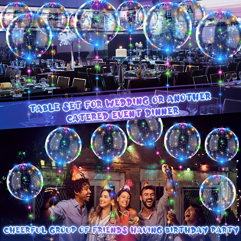 20pcs Wedding Bobo Balloons wi - Led Balloon Light のレビューと価格