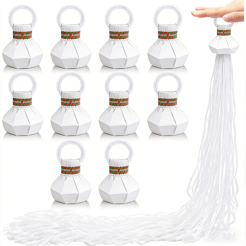 10pcs White Streamers Poppers  - Confetti Cannon Tube のレビューと価格