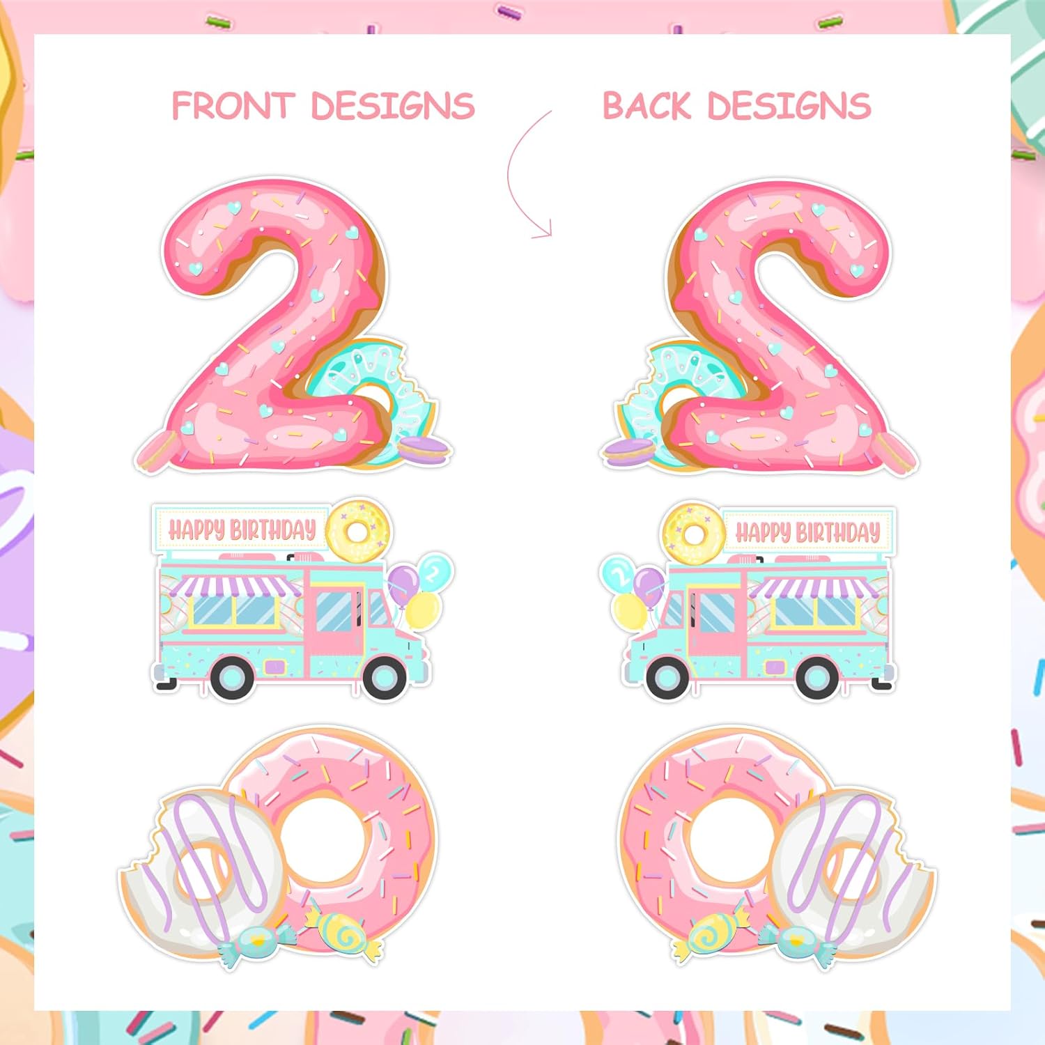 Donut 2nd Birthday Centerpiece - Centerpiece Stick のレビューと価格