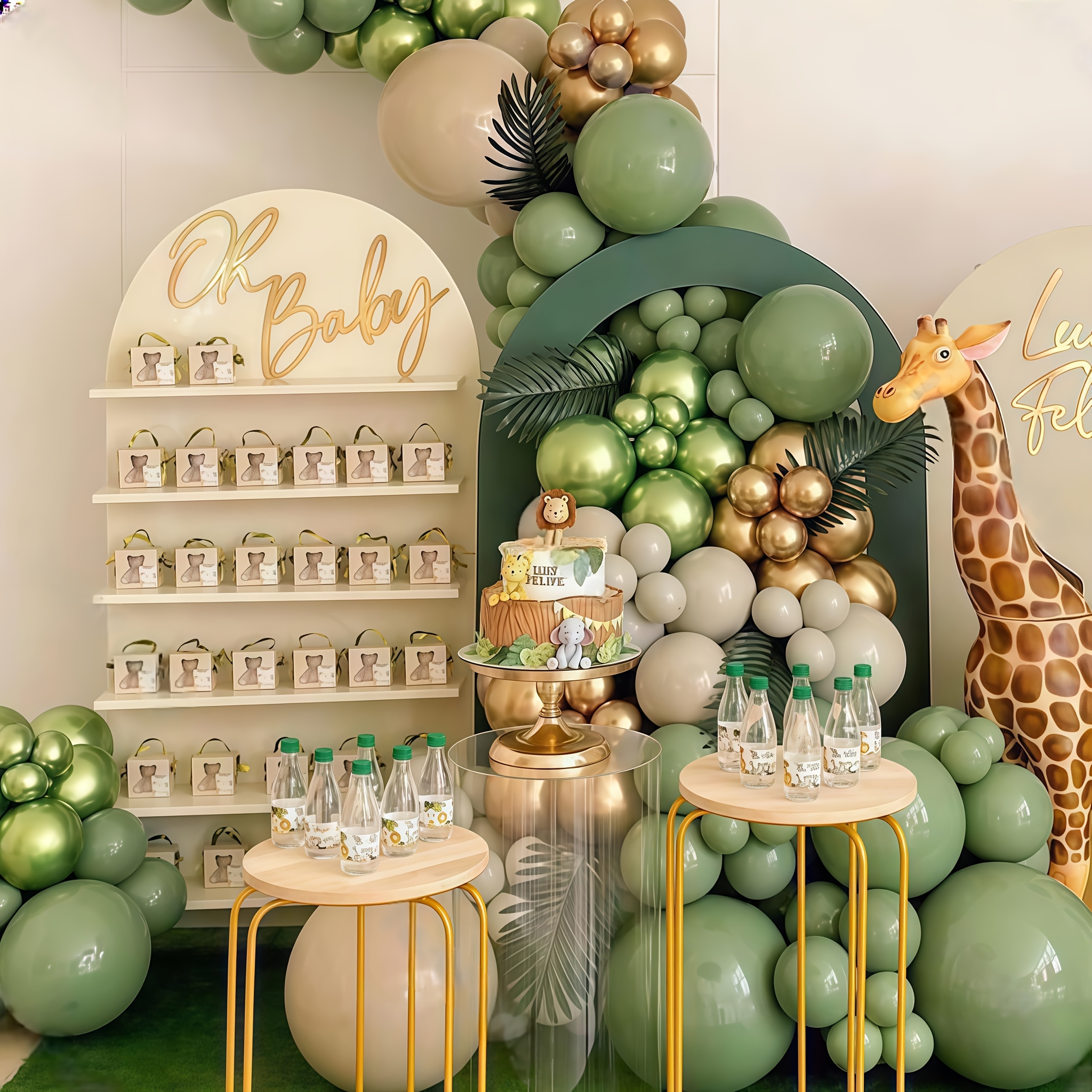 88pcs Sage Green & Golden Ball - Balloon Arch Kit のレビューと価格