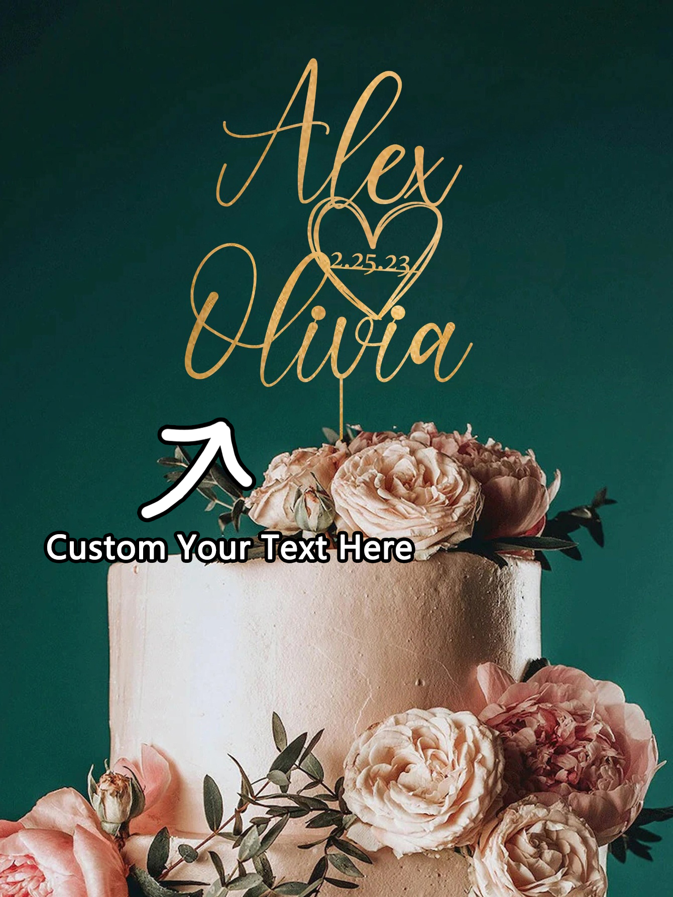 Custom Cake Topper - 1PC Perso - Event Suppliers のレビューと価格