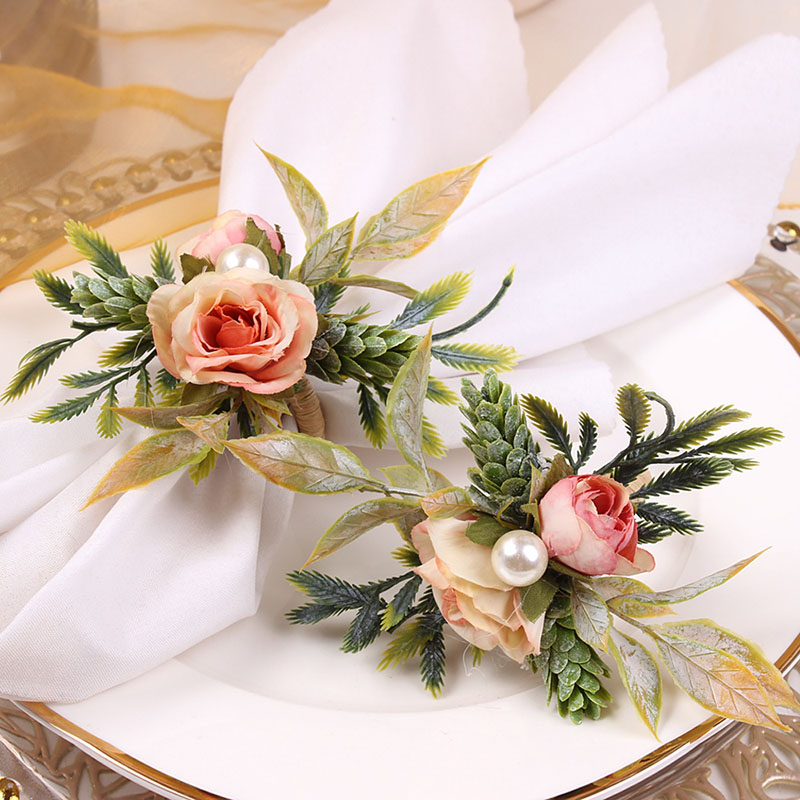 Napkin Rings Holder Rose & Pin - Party Event Supplier のレビューと価格