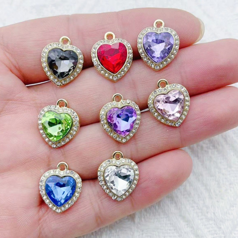 10pcs heart-shaped inlaid colo - Event Party のレビューと価格