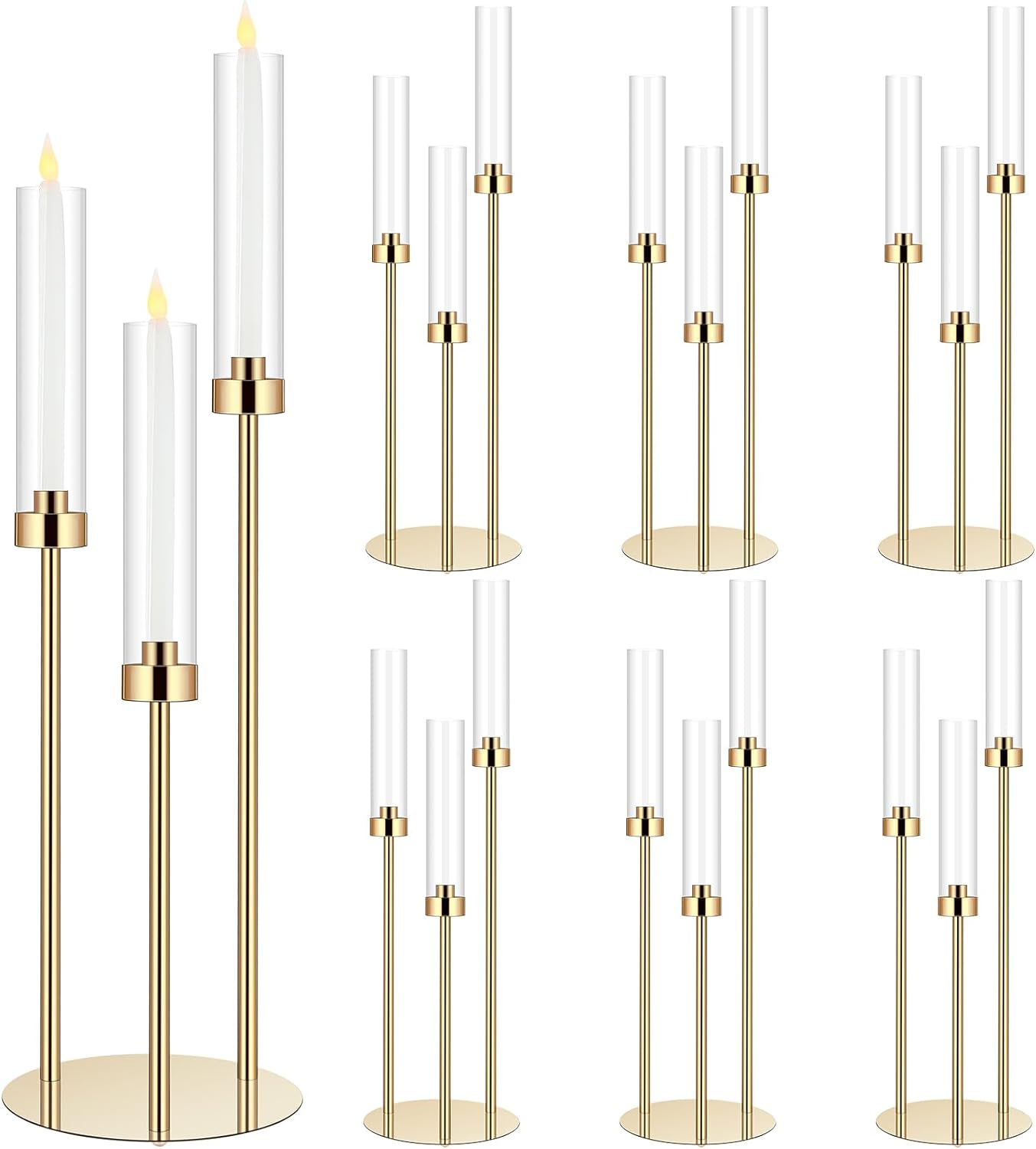 1 Set Acrylic Candelabra Cente - Centerpiece Stick のレビューと価格