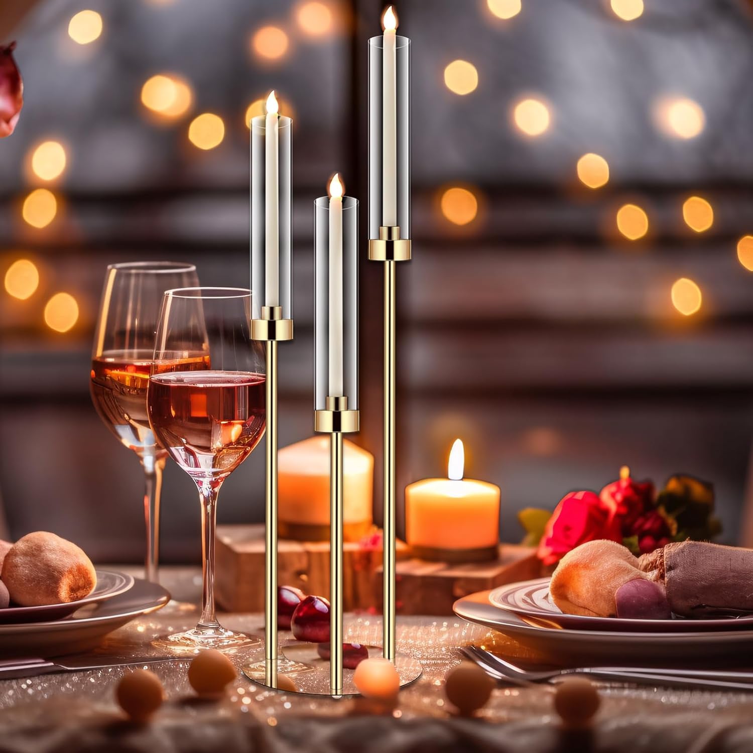 1 Set Acrylic Candelabra Cente - Centerpiece Stick のレビューと価格
