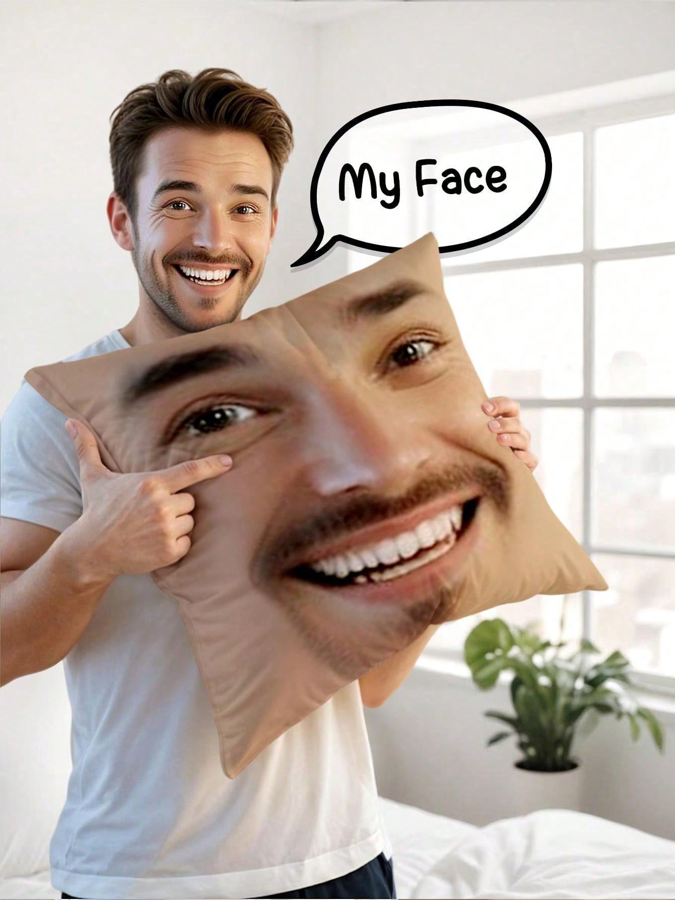 1pc Custom Face Square Pillow  - Eve Party のレビューと価格
