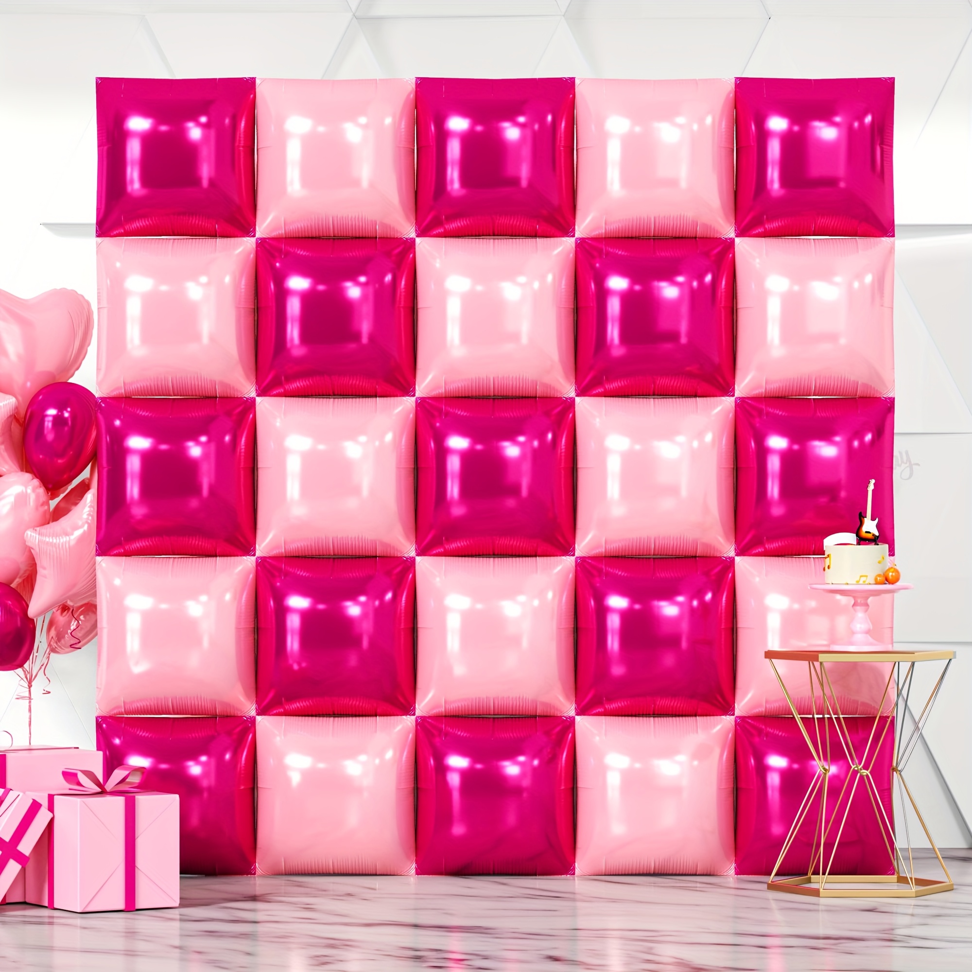 25pcs Magenta Pink Square Foil - Balloon Arch Kit のレビューと価格