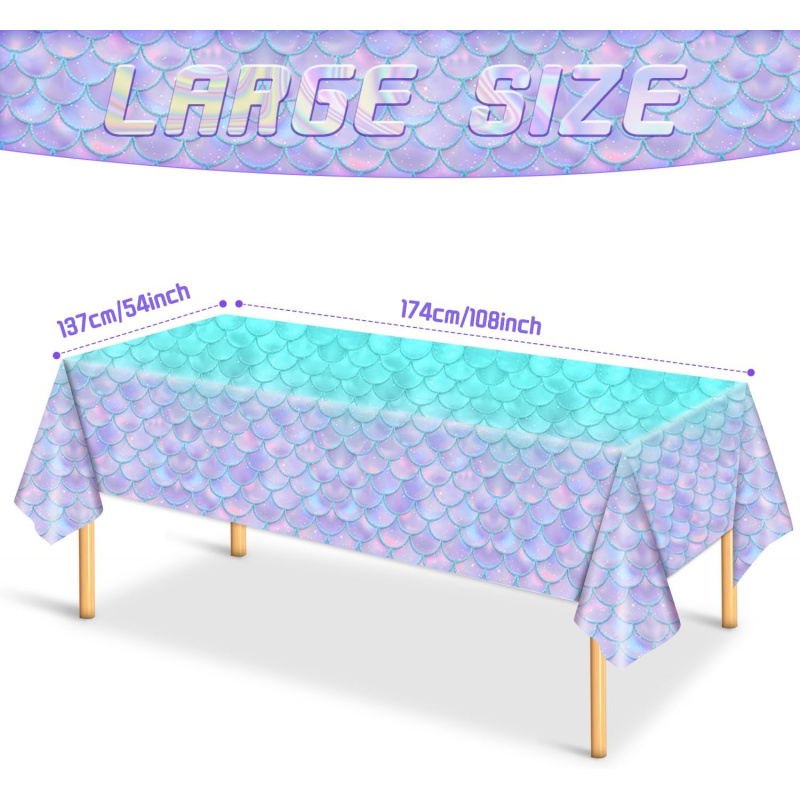 Mermaid Tablecloth -Mermaid Bi - Table Cloth Disposable のレビューと価格