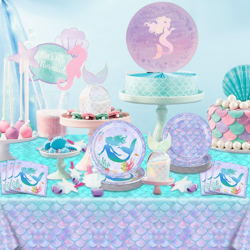 Mermaid Tablecloth -Mermaid Bi - Table Cloth Disposable のレビューと価格