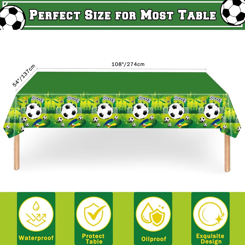 Soccer Party Disposable Tablew - Table Cloth Disposable のレビューと価格