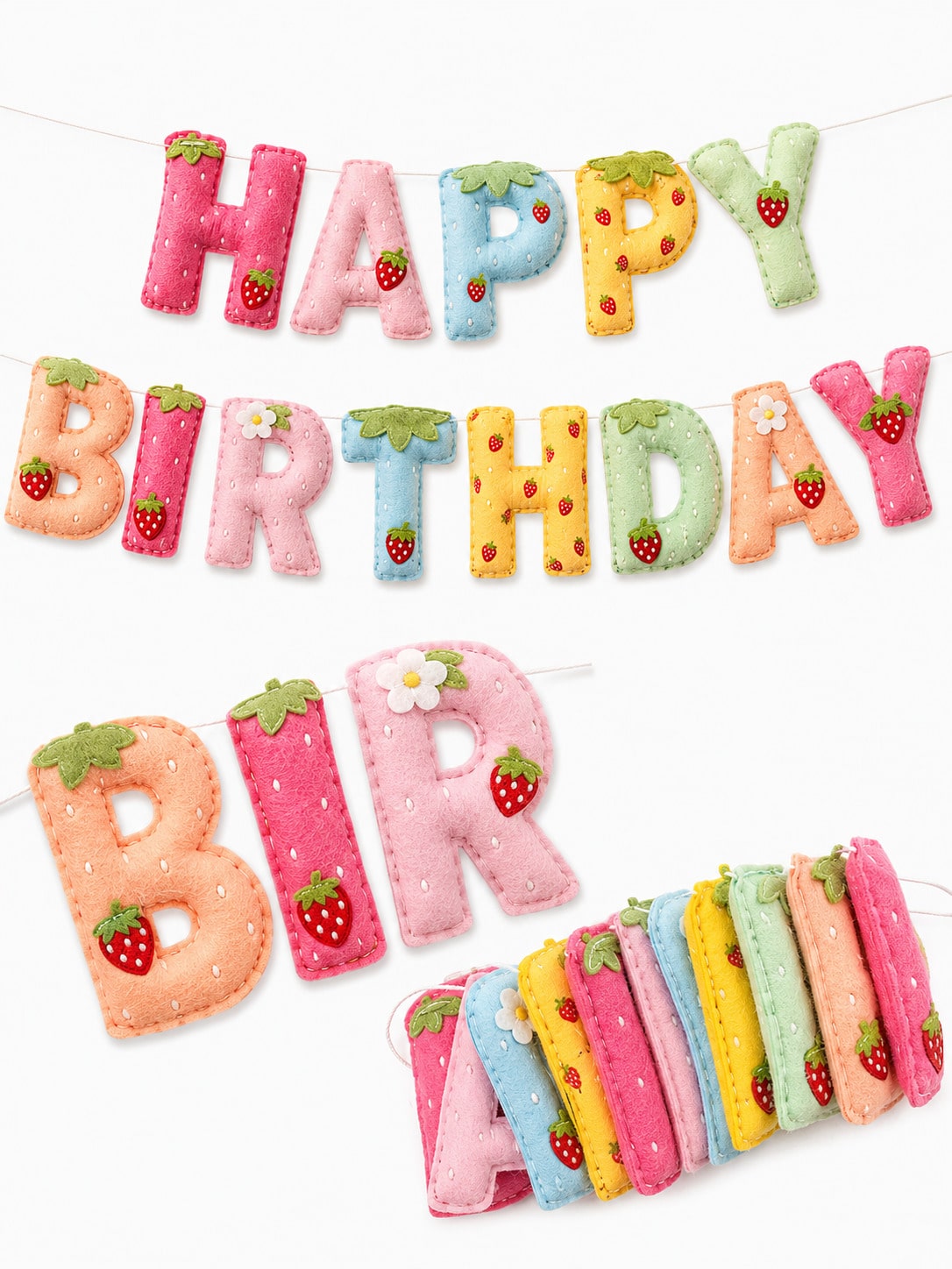 Strawberry Theme Happy Birthda - Dessert Table Backdrop のレビューと価格