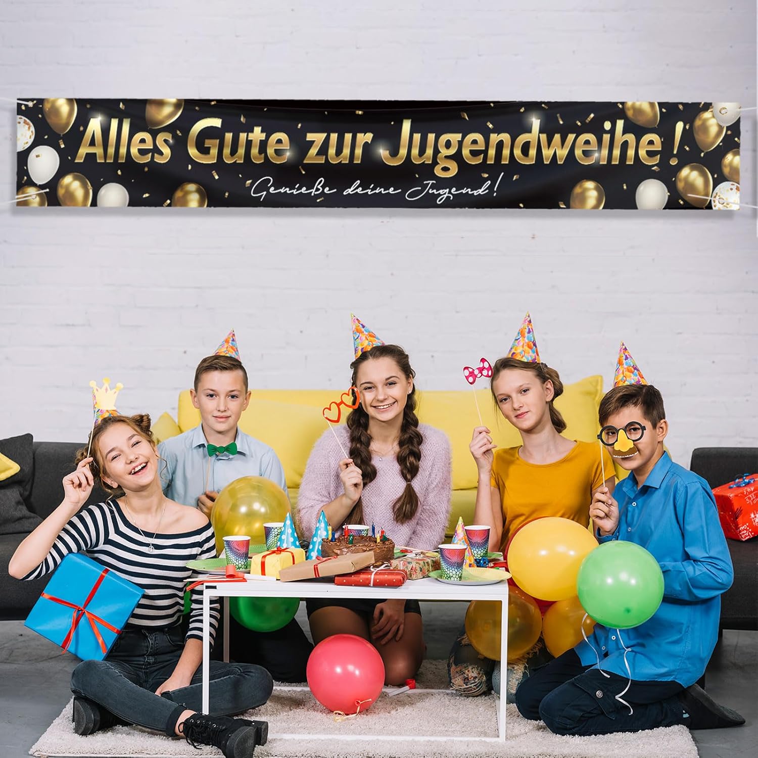 Jugendweihe Deko,Jugendweihe B - Party Banner Gold のレビューと価格