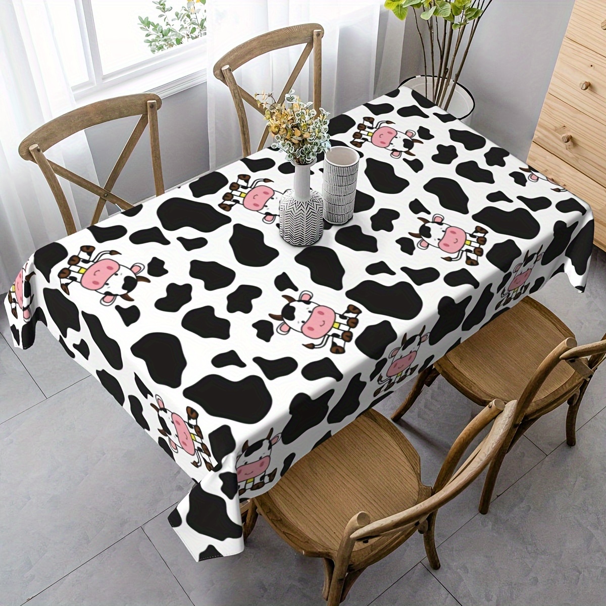 1pc Cow Farm Animal Theme Picn - Table Cloth Disposable のレビューと価格