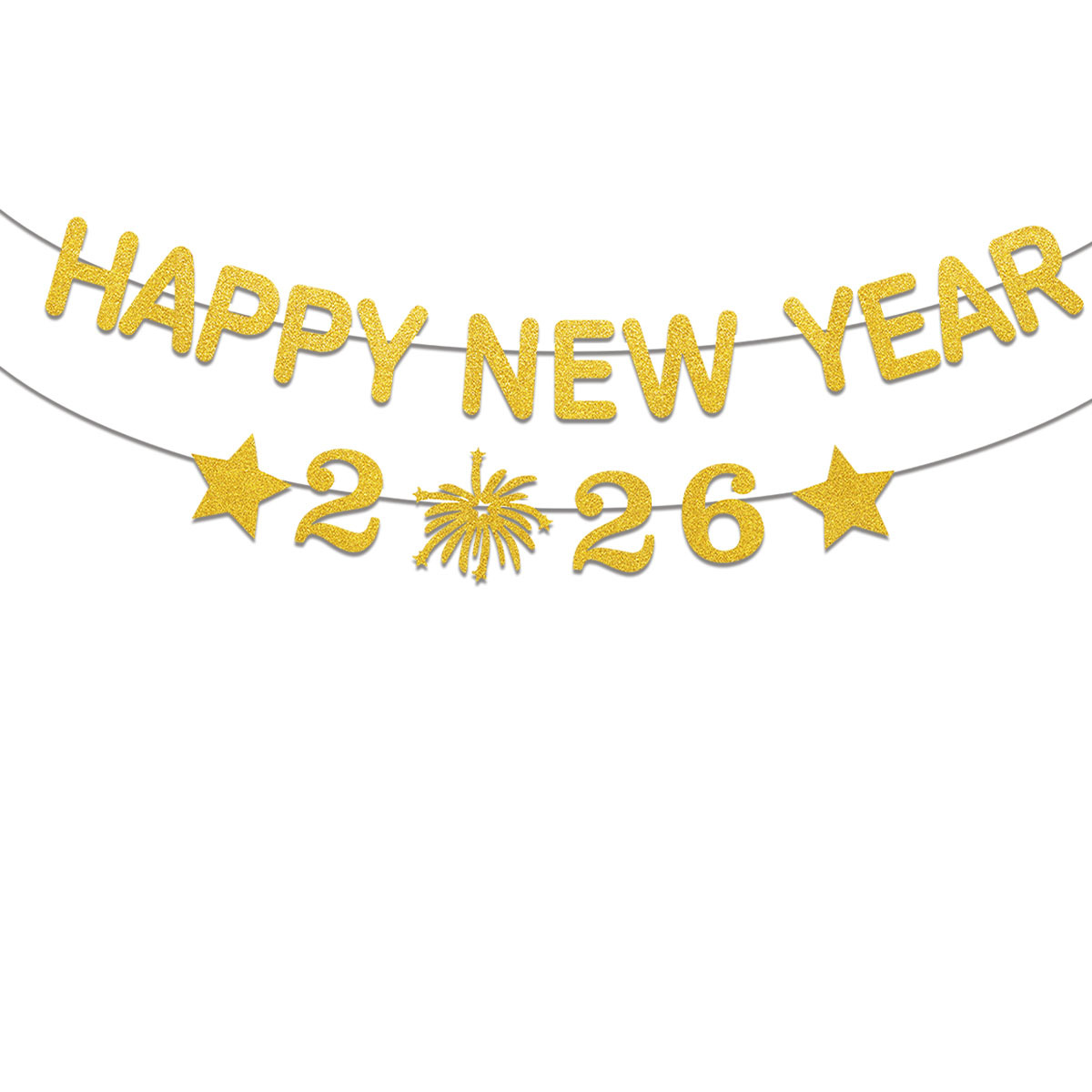 1Set 2026 Happy New Year Decor - Party Banner Gold のレビューと価格