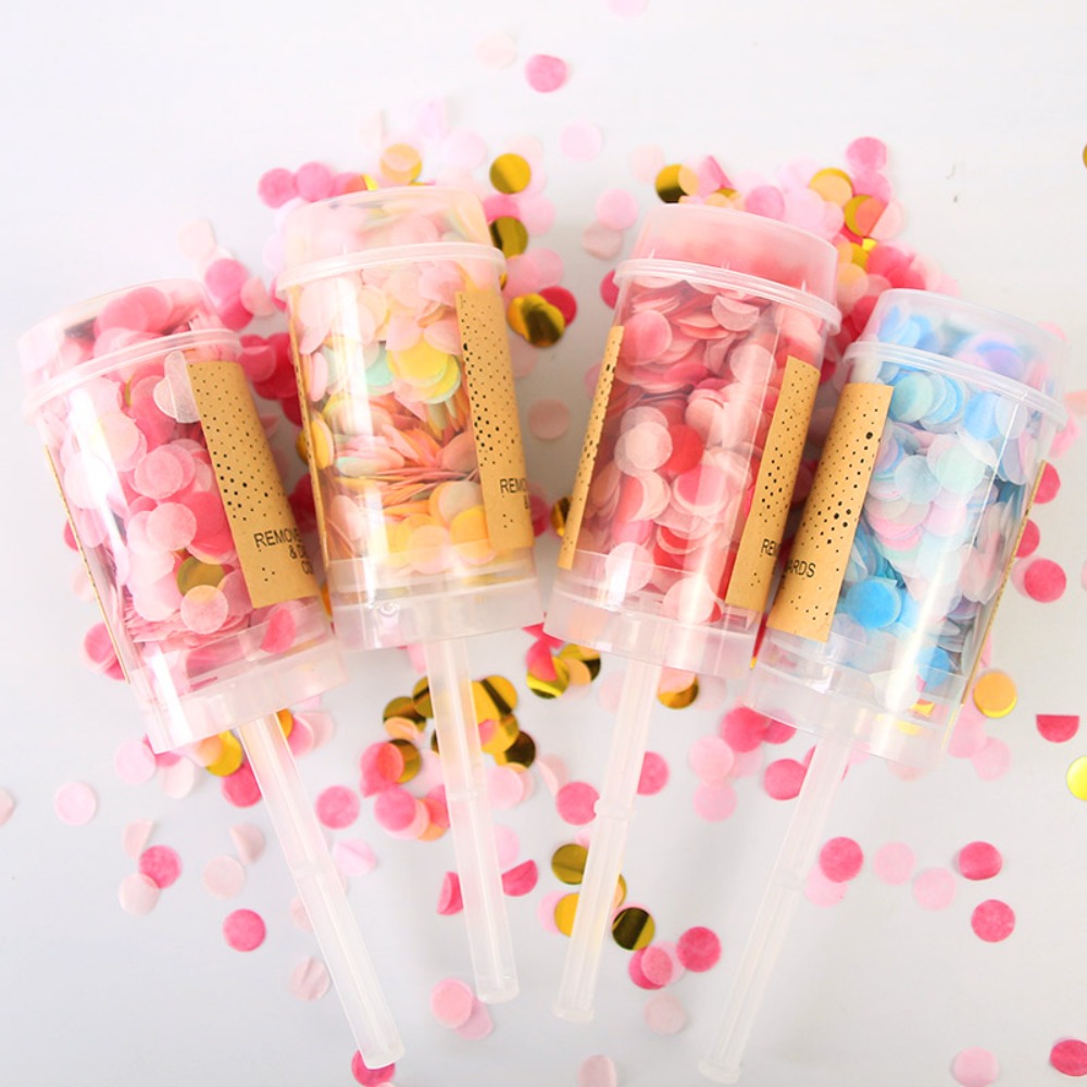 Pastel Round Push Up Exploding - Confetti Cannon Tube のレビューと価格