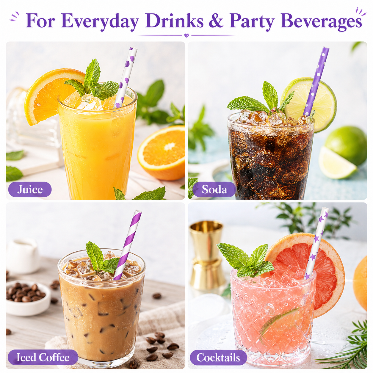 25pcs Colorful Patterned Paper - Paper Straw Color のレビューと価格