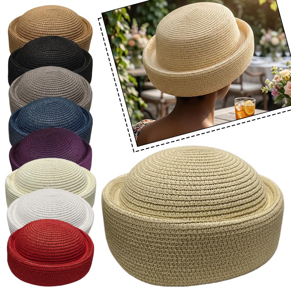 Solid Color Straw Bucket Hat S - Paper Straw Color のレビューと価格