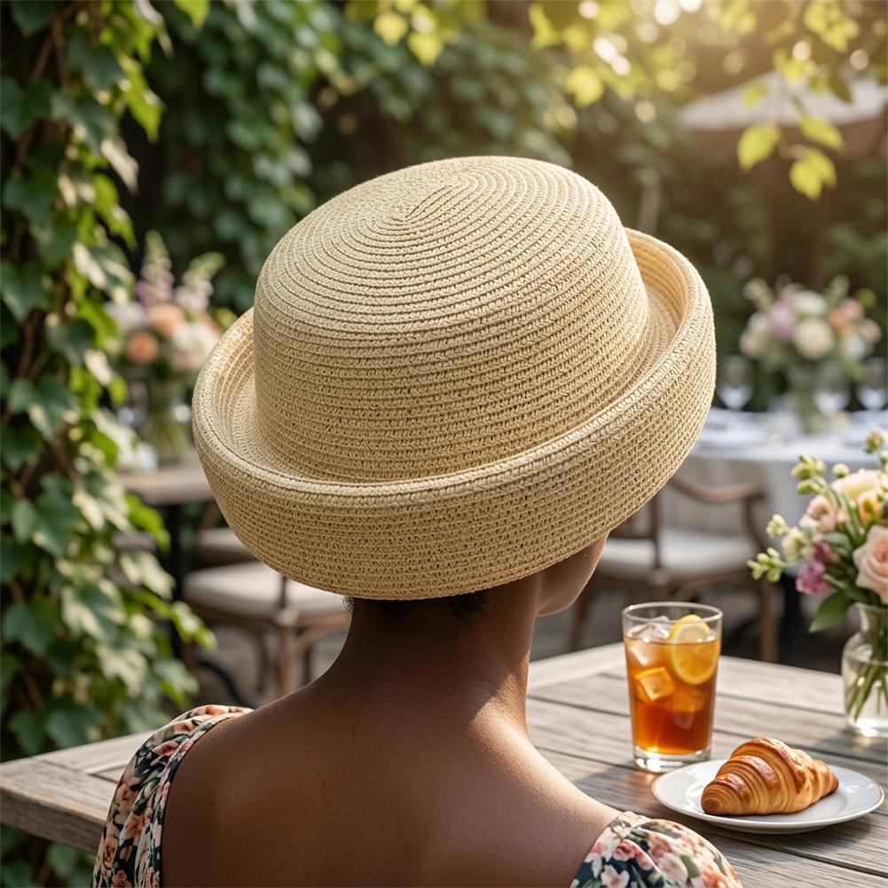 Solid Color Straw Bucket Hat S - Paper Straw Color のレビューと価格