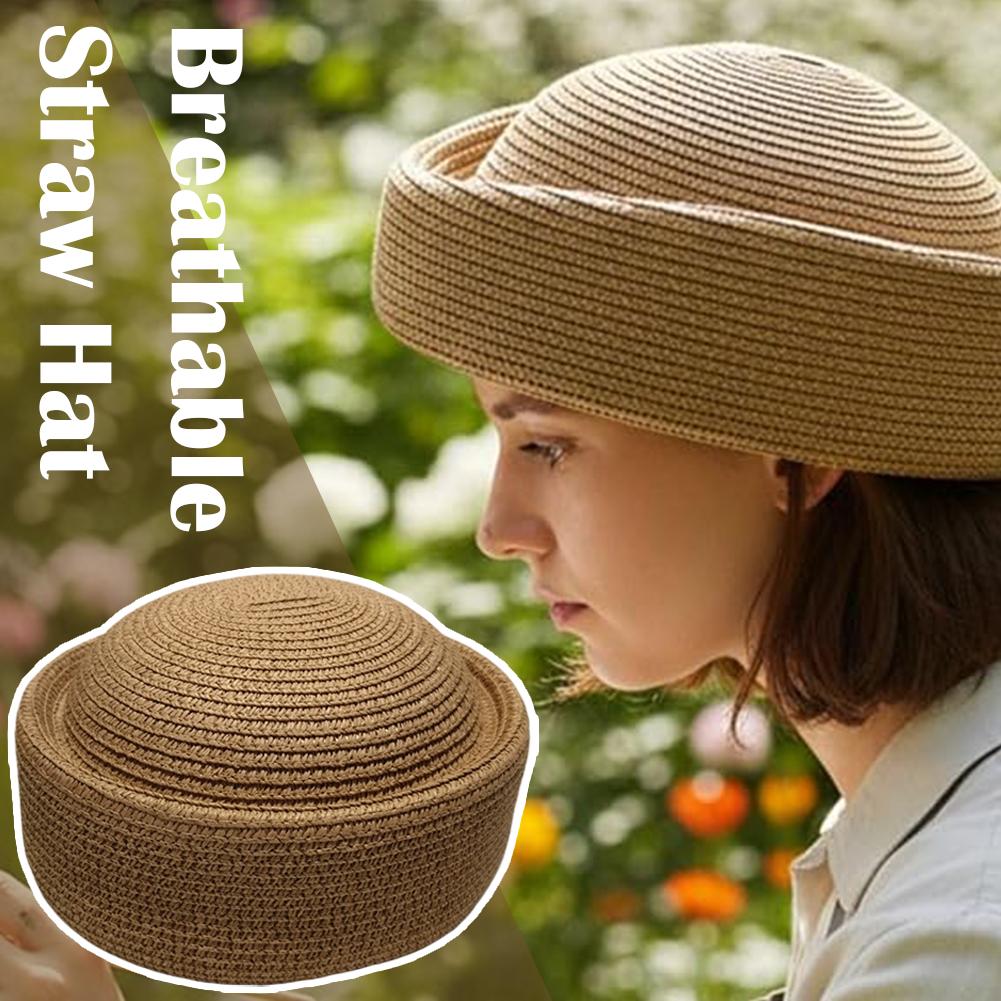 Solid Color Straw Bucket Hat S - Paper Straw Color のレビューと価格