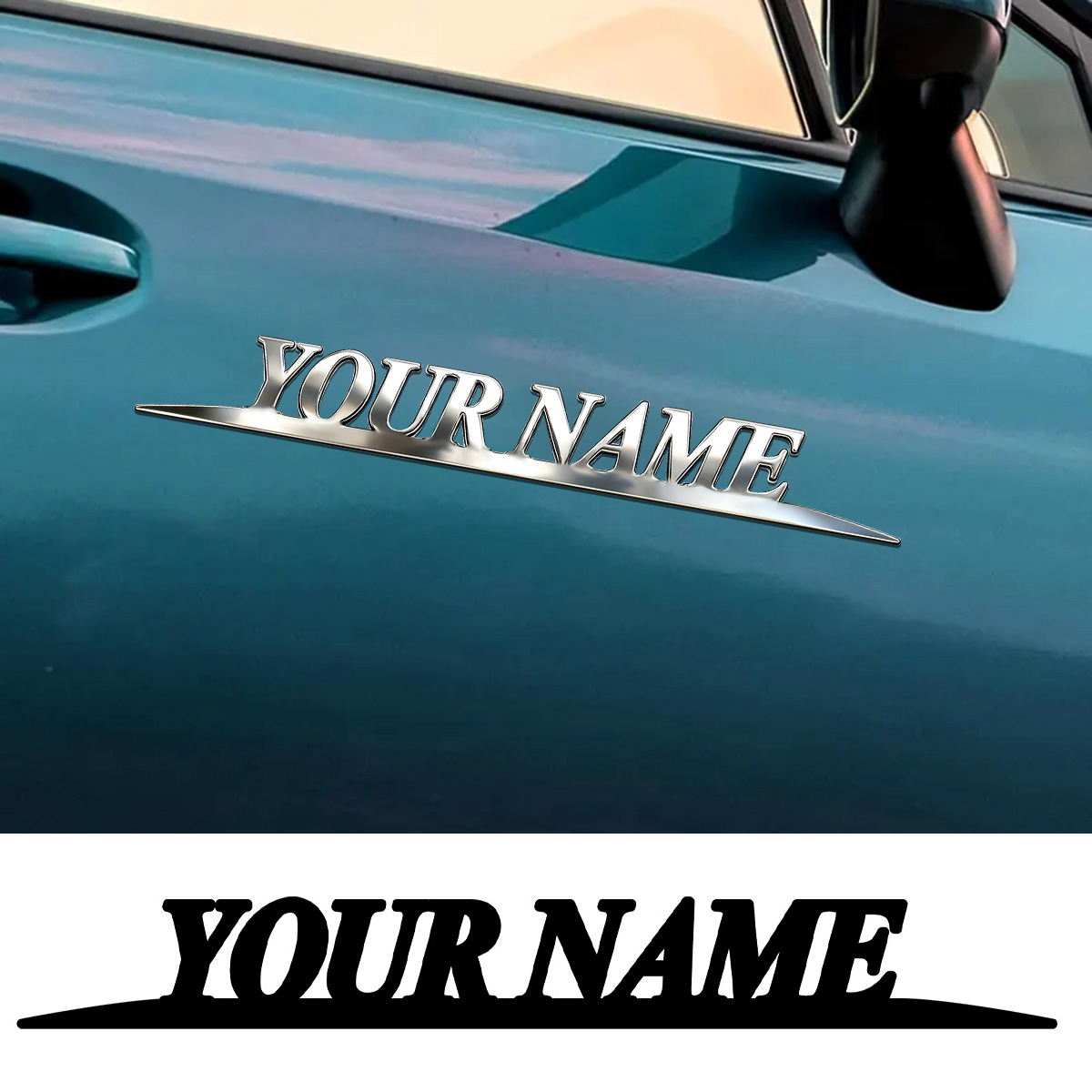 Metal Trendy YOUR NAME Sticker - Event Suppliers のレビューと価格