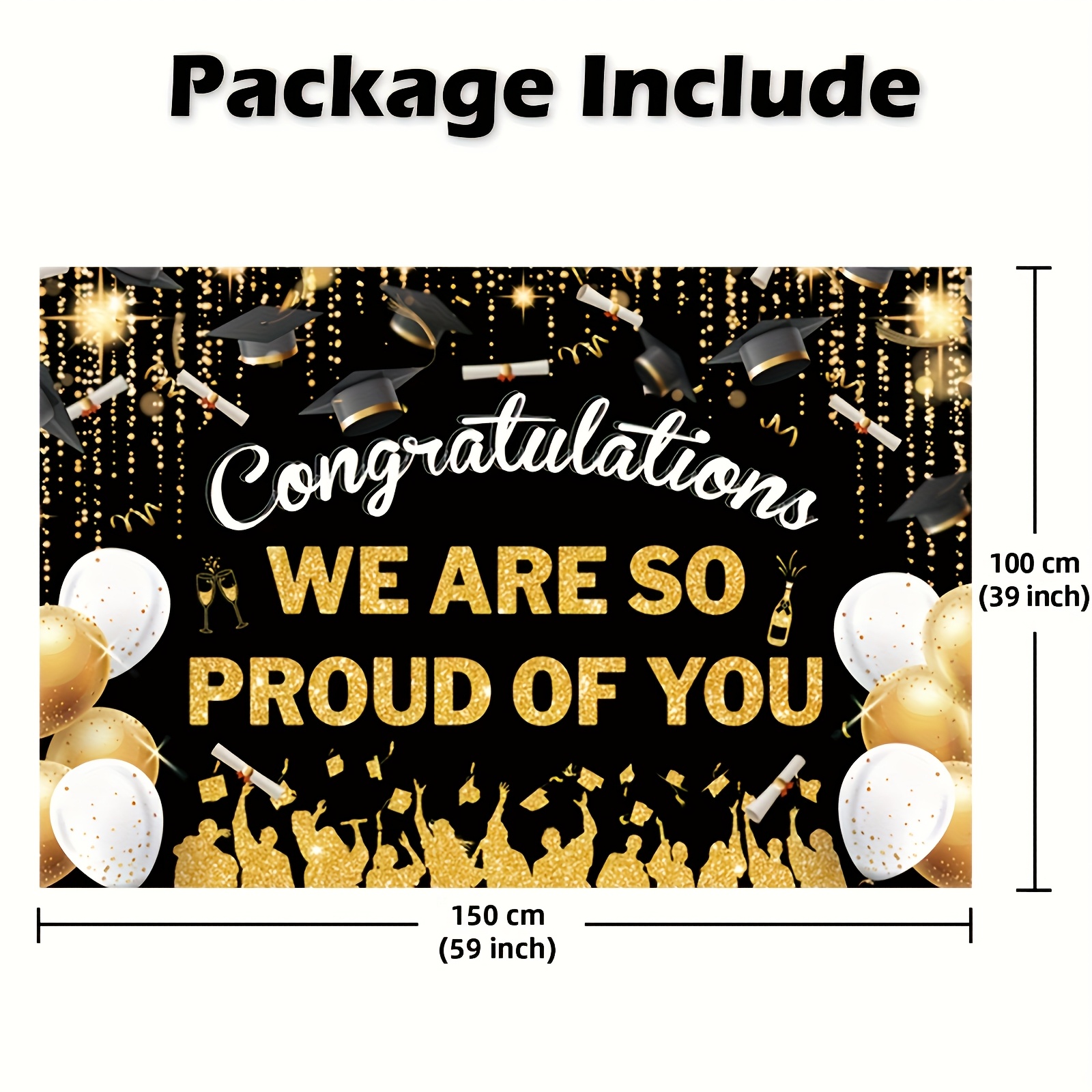 2D FlatGraduation Party Banner - Party Banner Gold のレビューと価格