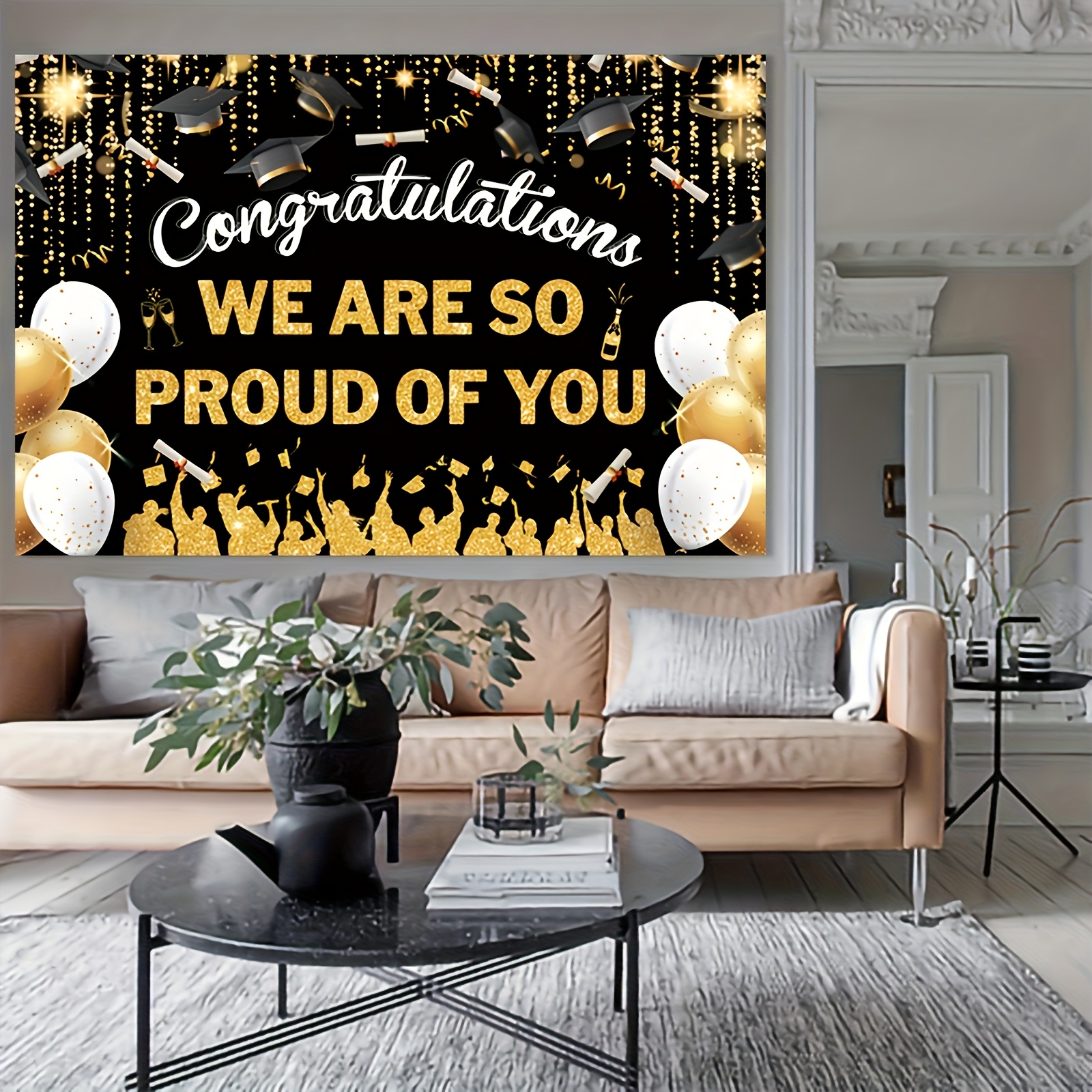 2D FlatGraduation Party Banner - Party Banner Gold のレビューと価格