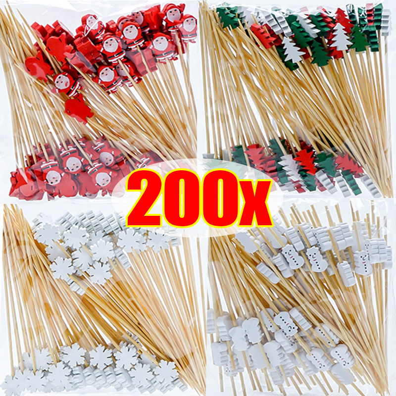 200/50PCS Christmas Fruit Skew - Centerpiece Stick のレビューと価格