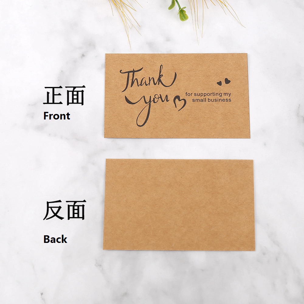 50pcs Thank You Cards Kraft Pa - Party Event Supply Store のレビューと価格