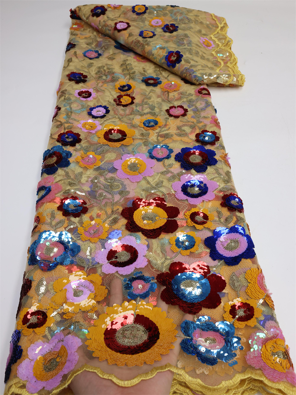 Mesh African Lace Fabric 2025  - Glitter Tablecloth のレビューと価格