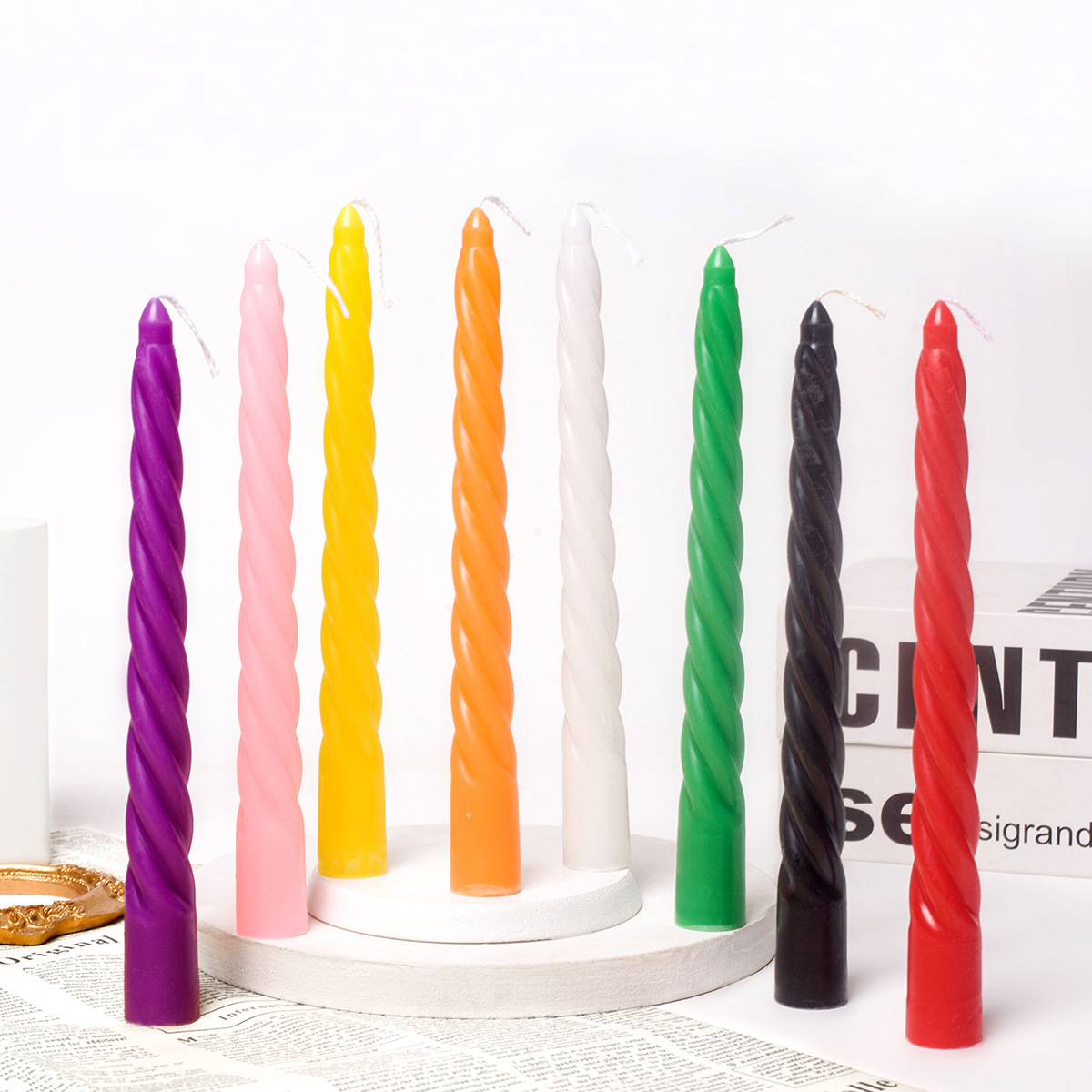 4pcs 20cm Plain Twisted Ribbed - Centerpiece Stick のレビューと価格