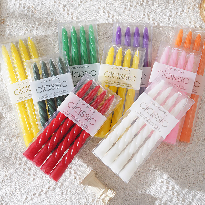 4pcs 20cm Plain Twisted Ribbed - Centerpiece Stick のレビューと価格
