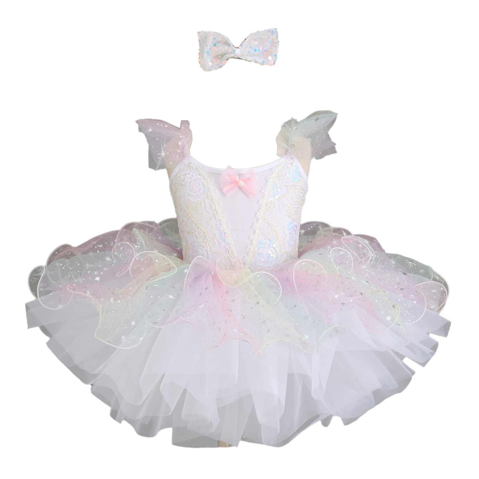 Kids Girls Ballet Dance Dress  - Glitter Tablecloth のレビューと価格